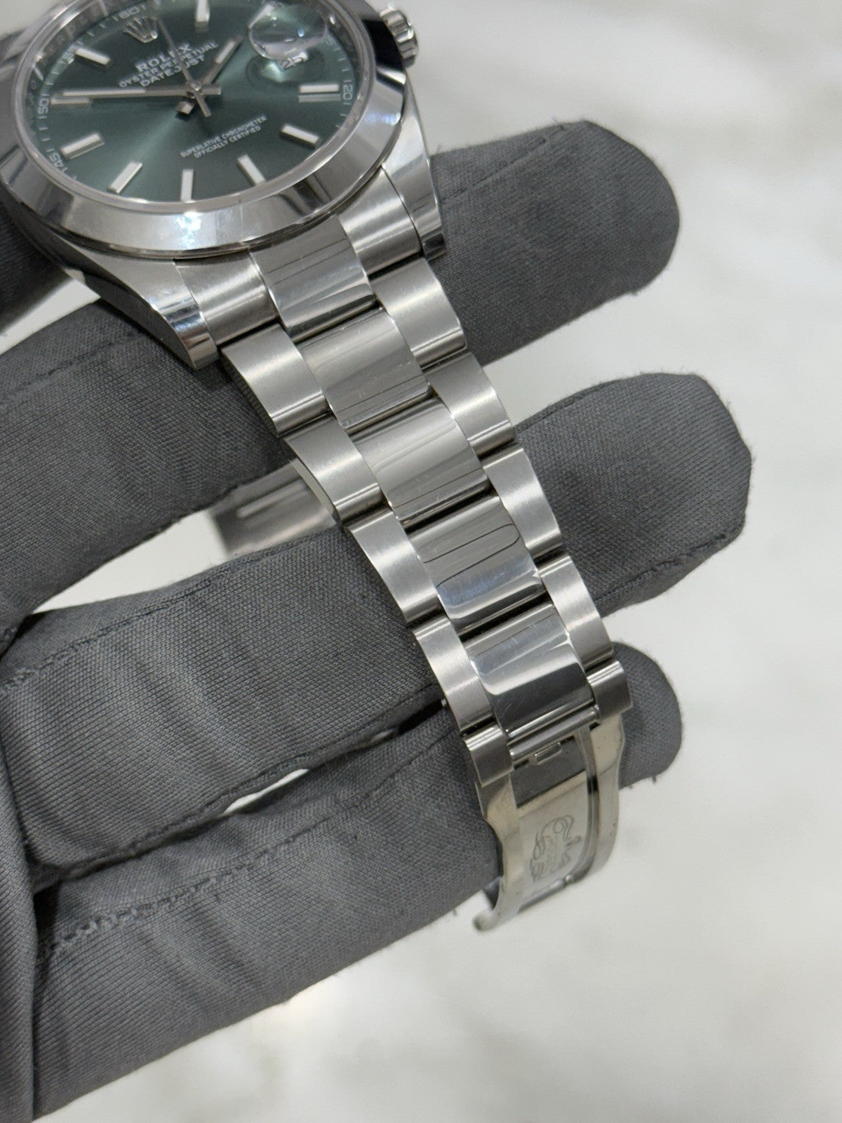 2022 Rolex Datejust 41 Stainless Steel Mint Green Dial 41mm Men’s Watch 126300