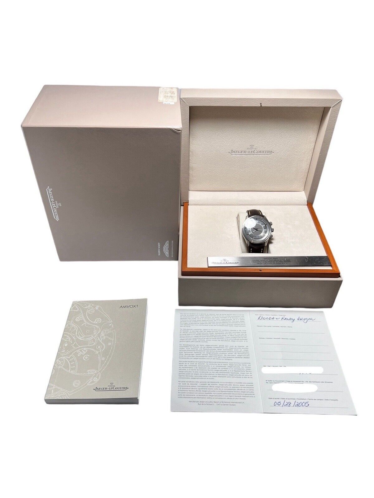 2005 JLC Amvox Alarm Aston Martin Limited Edition Watch 190.T.97  - Box & Papers
