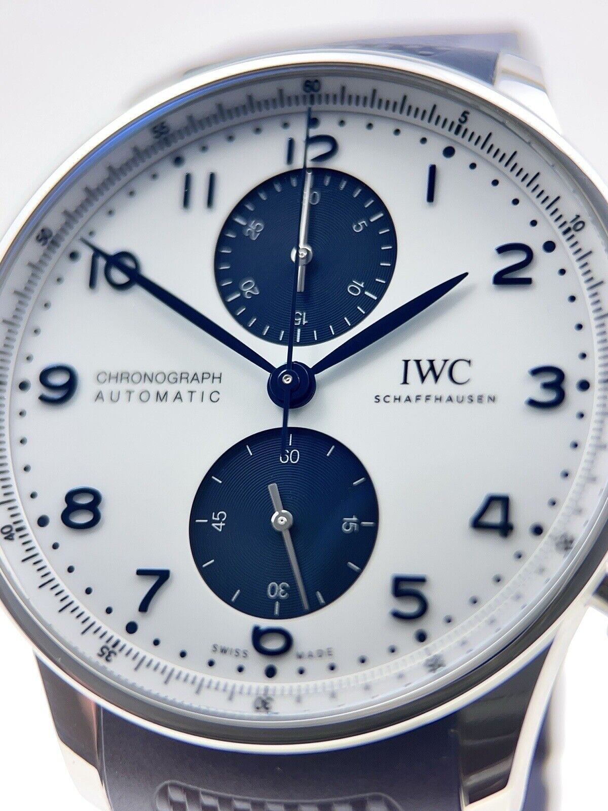 2023 IWC Portuguese Chronograph Automatic 41mm White Dial IW371620 - B&P