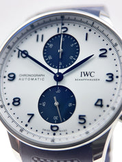 2023 IWC Portuguese Chronograph Automatic 41mm White Dial IW371620 - B&P