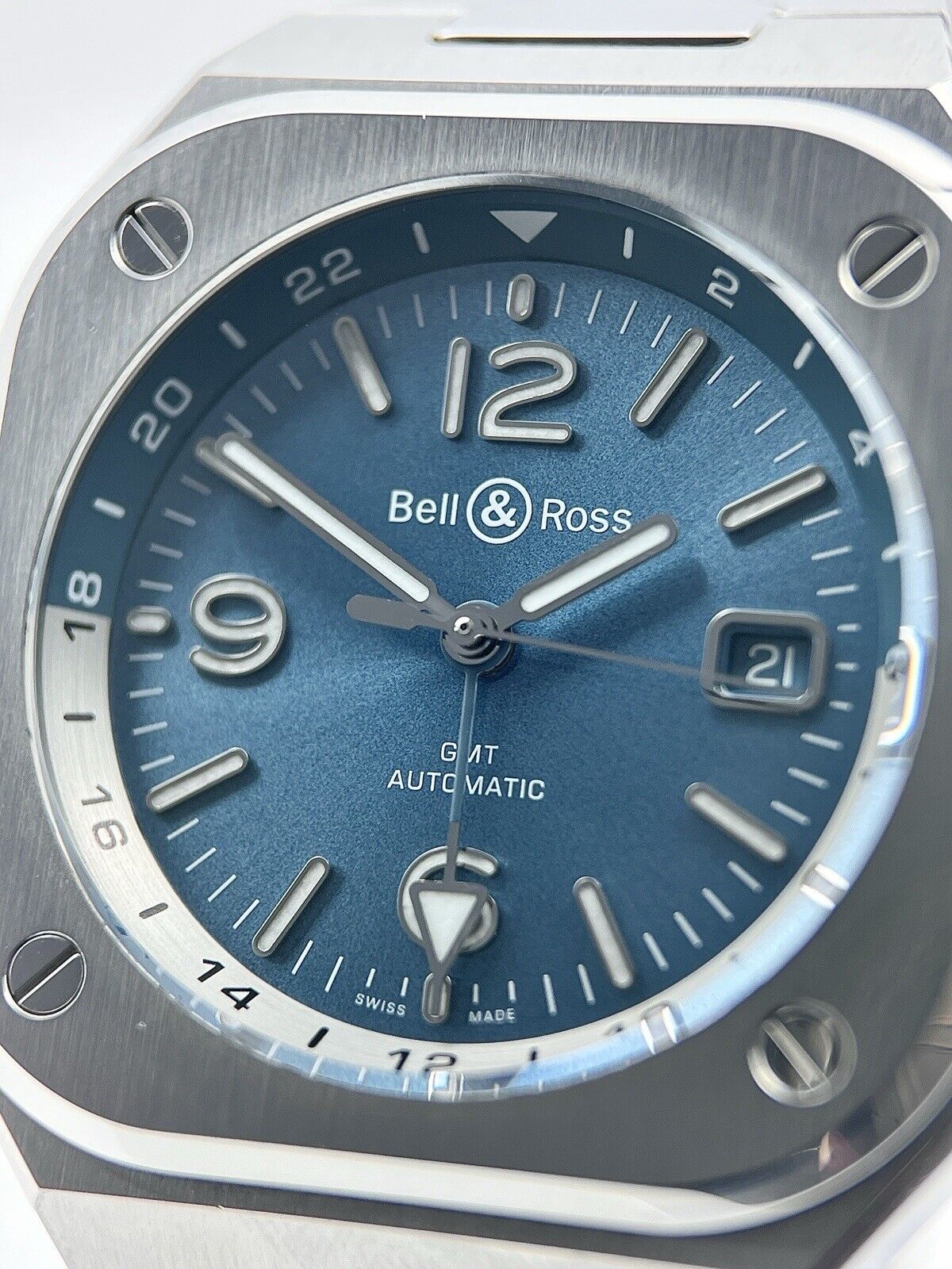 2023 Bell & Ross GMT Automatic 40mm Blue Dial Men's Watch BR05 - Box And Papers