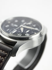 2021 IWC Pilot's Men's Black Dial Stainless Steel Leather Watch IW387903 - B/P