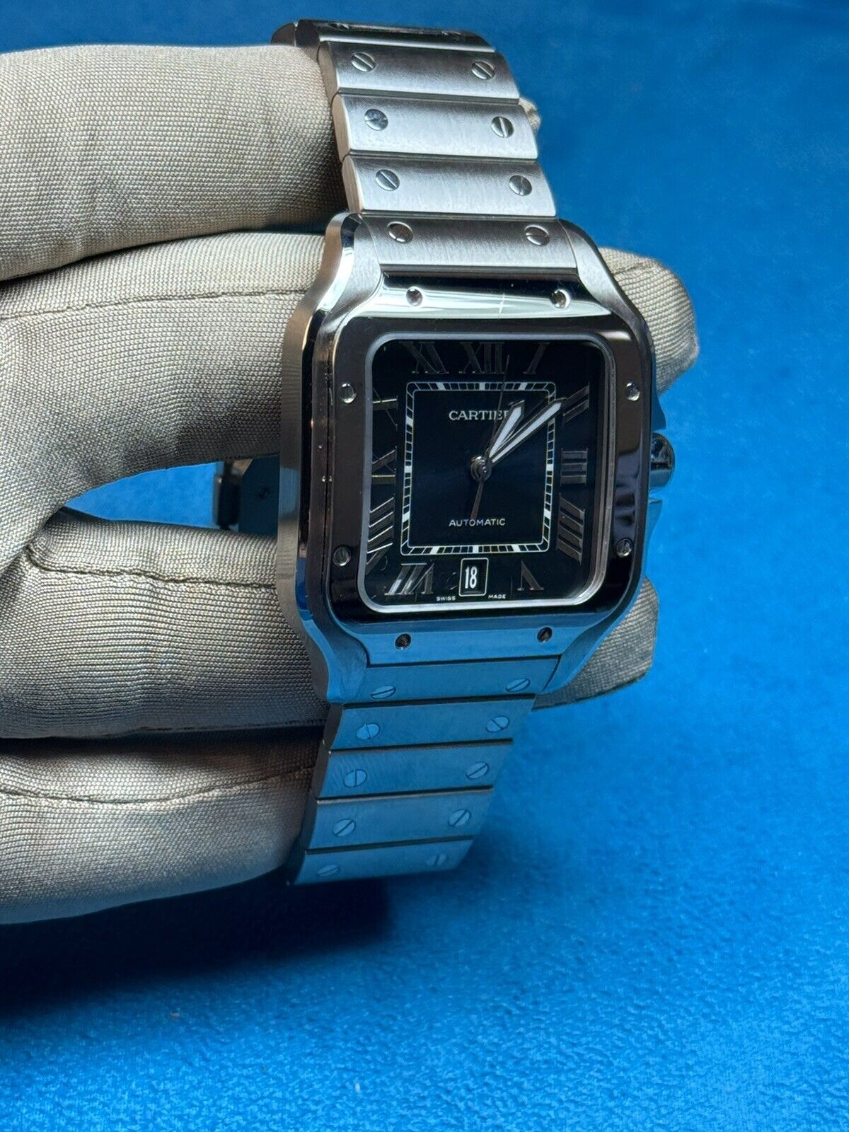 2021 Cartier Large Santos 40mm Blue Dial WSSA0030 Stainless Steel - B/P