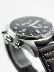 2021 IWC Pilot's Men's Black Dial Stainless Steel Leather Watch IW387903 - B/P