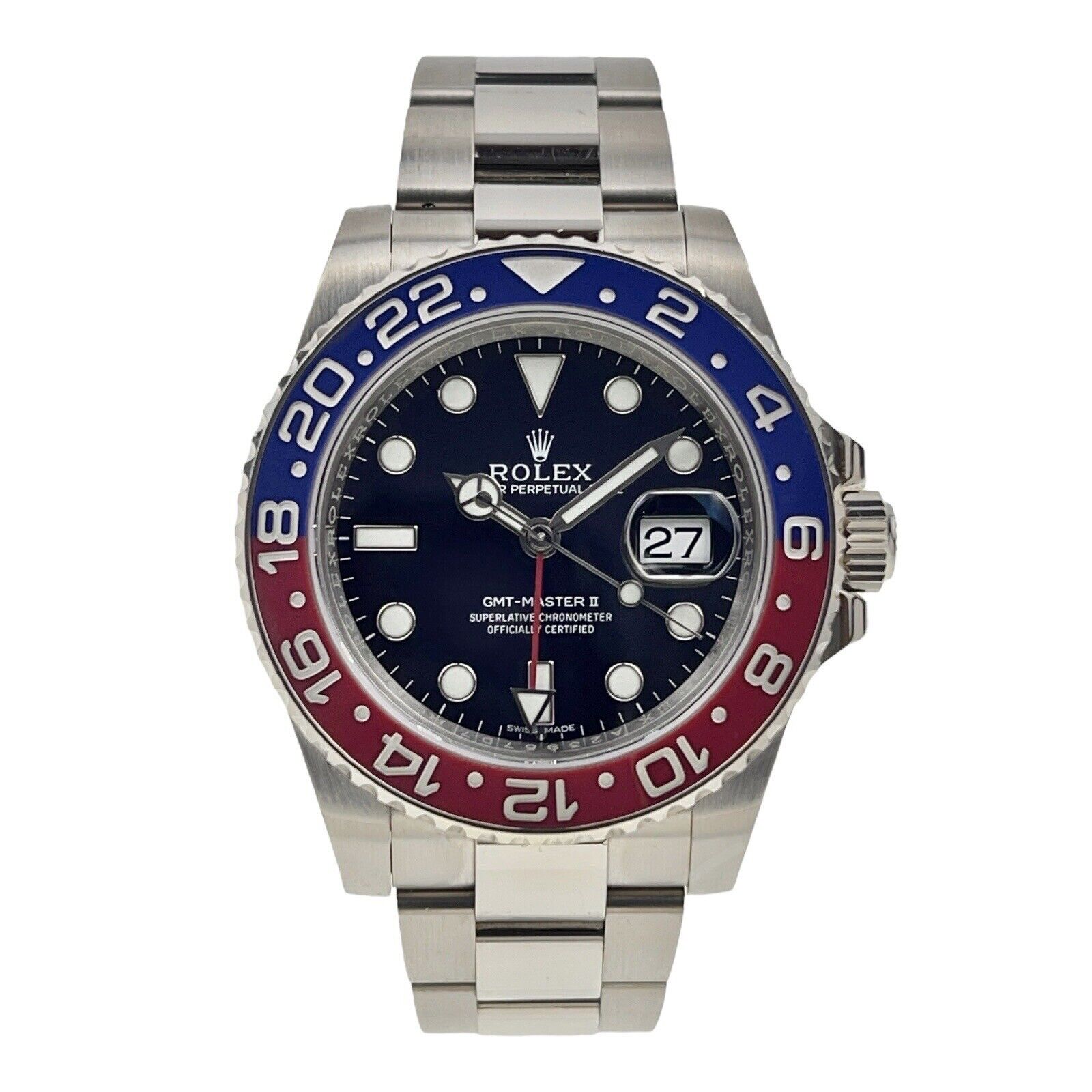 2016 Rolex GMT-Master II White Gold Pepsi Automatic 40mm 116719BLRO - B&Ps