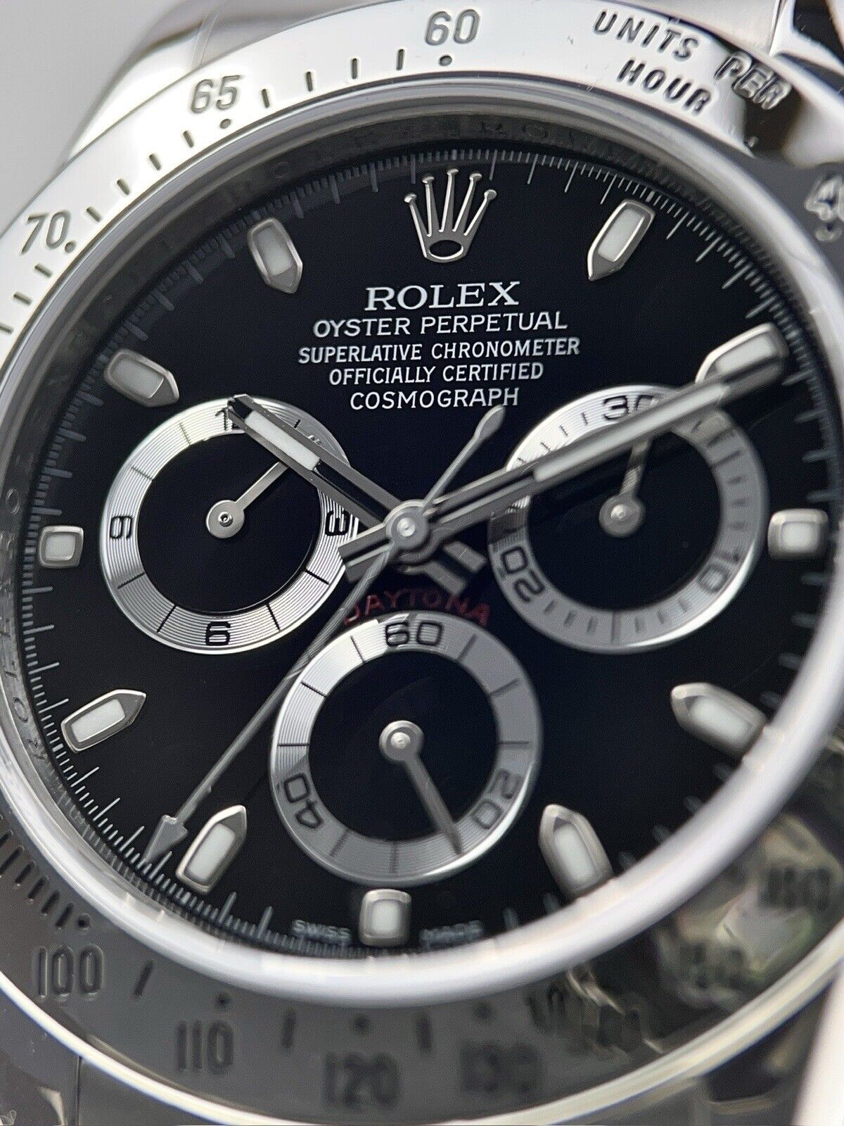 2015 Rolex Daytona Automatic 40mm Stainless Black Dial 116520 - Box And Papers