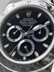 2015 Rolex Daytona Automatic 40mm Stainless Black Dial 116520 - Box And Papers