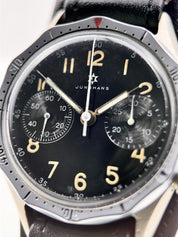 Vintage Junghans J88 Stainless Steel Black 38mm Manual Wind Men’s Watch