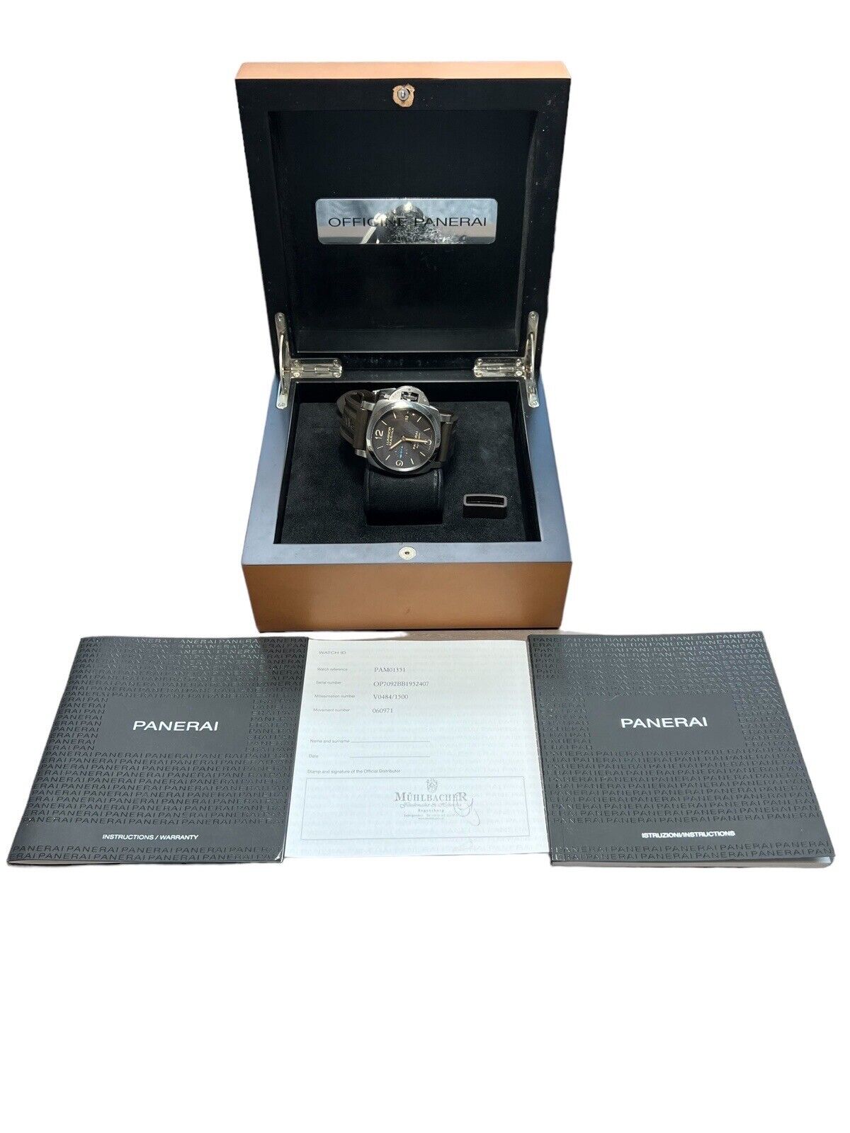 2019 Panerai Marina 1950 Automatic 44mm Black Dial Titanium - Box And Papers