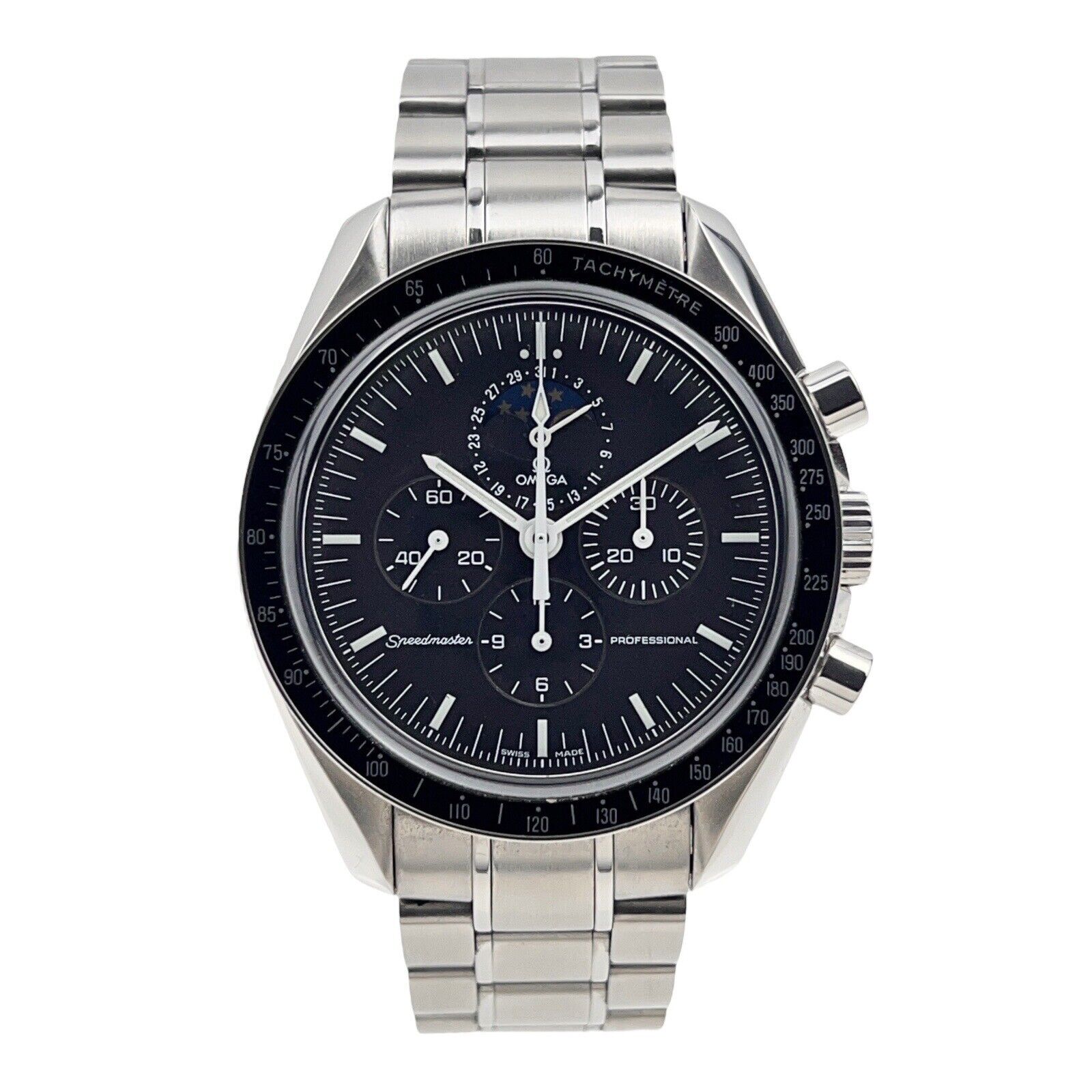 Omega Speedmaster Moonphase Chrono Manual Wind Mens Watch Ref 3576.50. Birmingham Luxury Watches