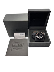2016 Bell & Ross Automatic Steel 41mm Black Dial SS Men’s BR126 - Box And Papers