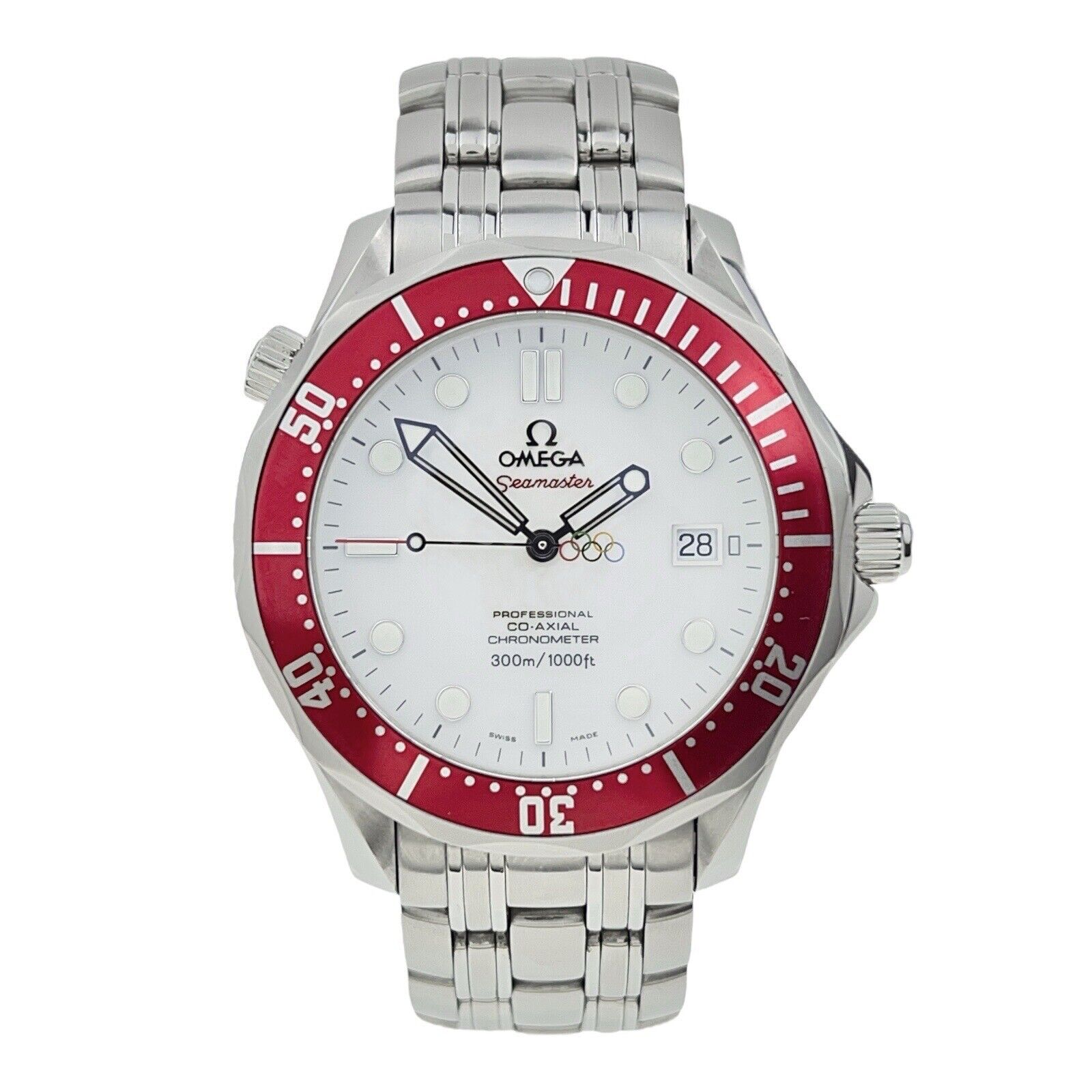 Omega Seamaster Vancouver Olympics Stainless Steel Red 41mm
