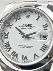 2021 Rolex Datjust 41 Automatic White Dial Men’s Watch Ref-126300 Box And Papers