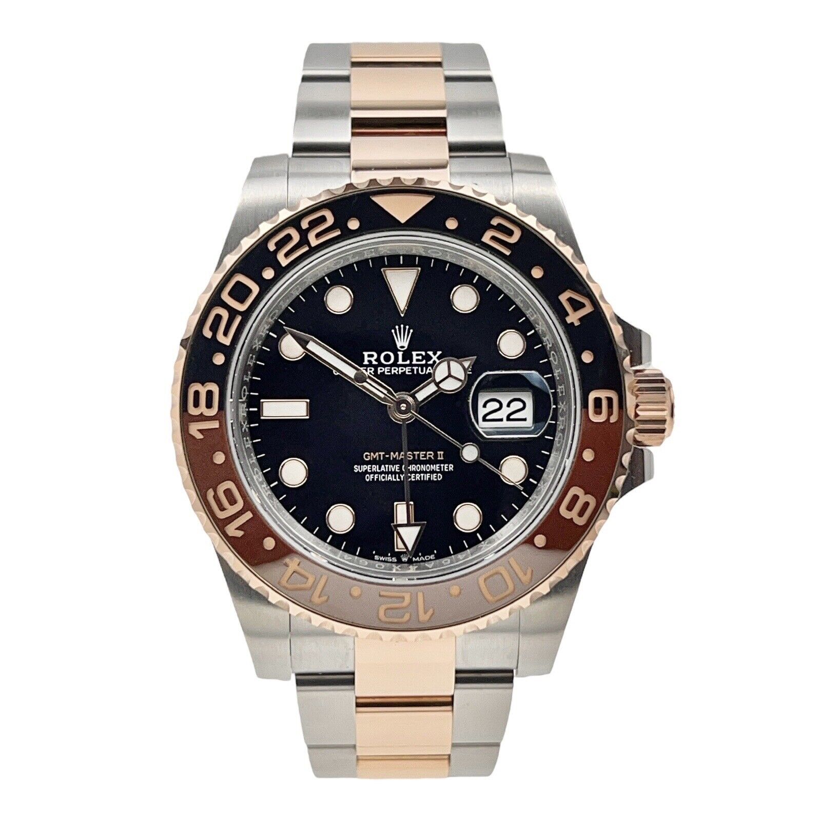 2021 Rolex GMT Master II 126711CHNR 18K Gold/Steel Root Beer - Box And Papers
