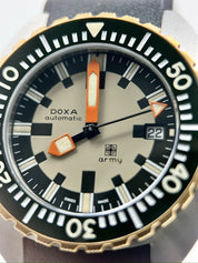 2023 Doxa Army Automatic 42.5mm Beige Dial 785.10.031.10 Watch Box And Papers