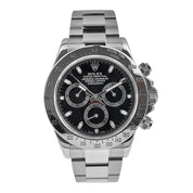 2015 Rolex Daytona Automatic 40mm Stainless Black Dial 116520 - Box And Papers