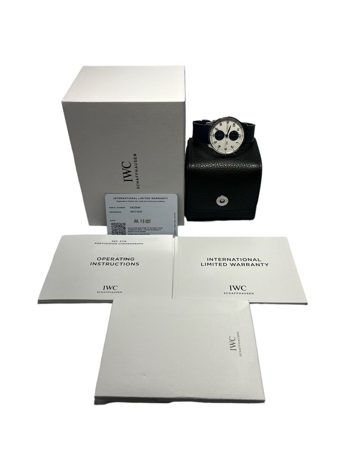 2023 IWC Portuguese Chronograph Automatic 41mm White Dial IW371620 - B&P