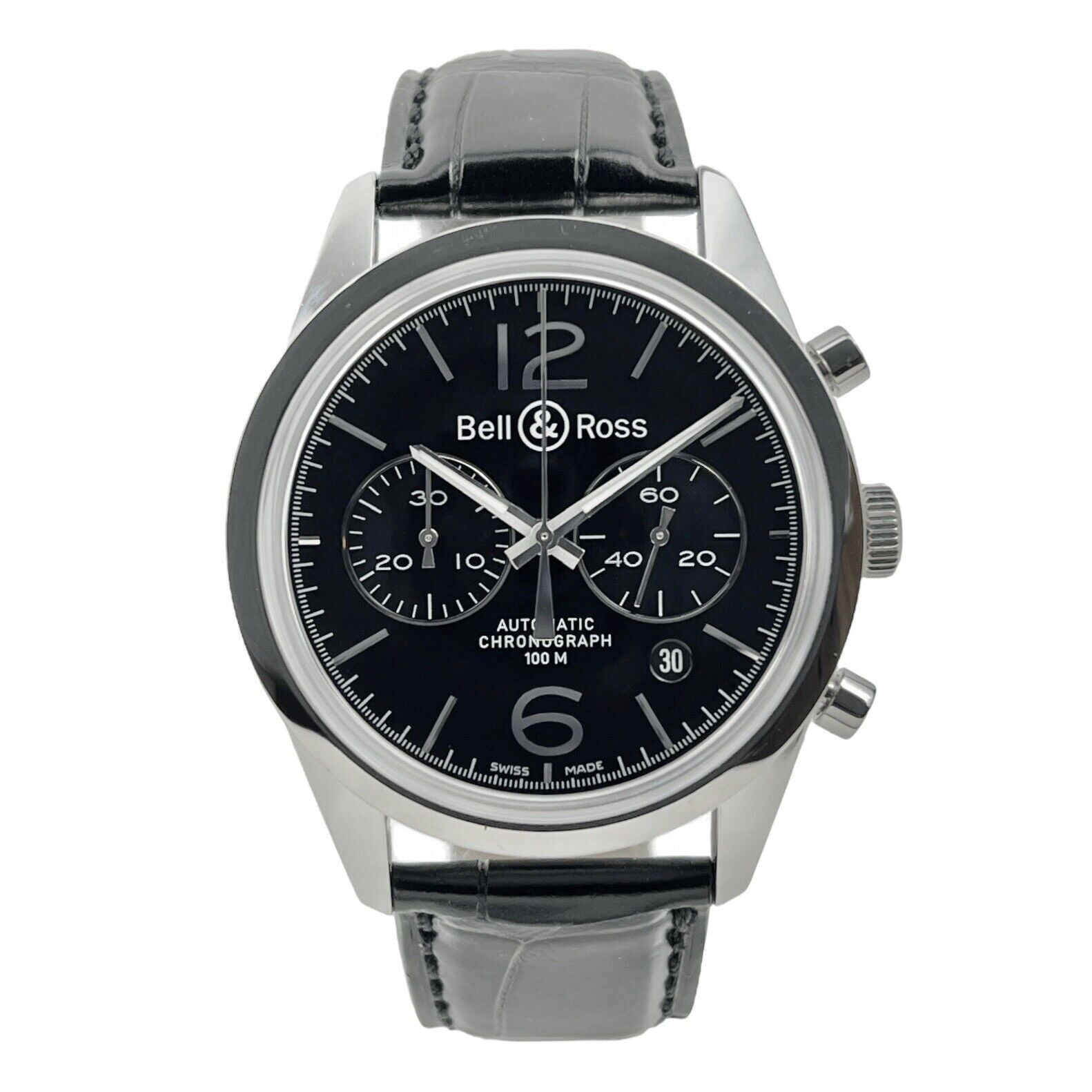 2016 Bell & Ross Automatic Steel 41mm Black Dial SS Men’s BR126 - Box And Papers