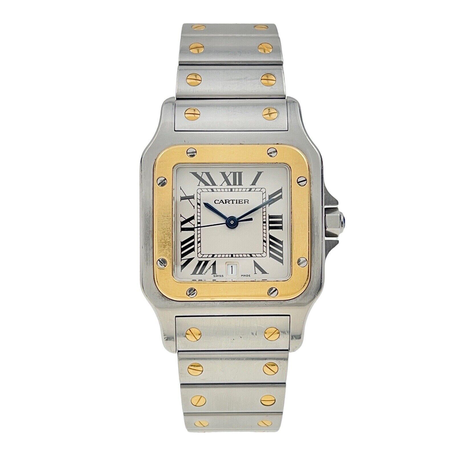 アルムタート　FL Cartier Santos Galbee Steel & Gold 29x41mm Quartz Movement Watch