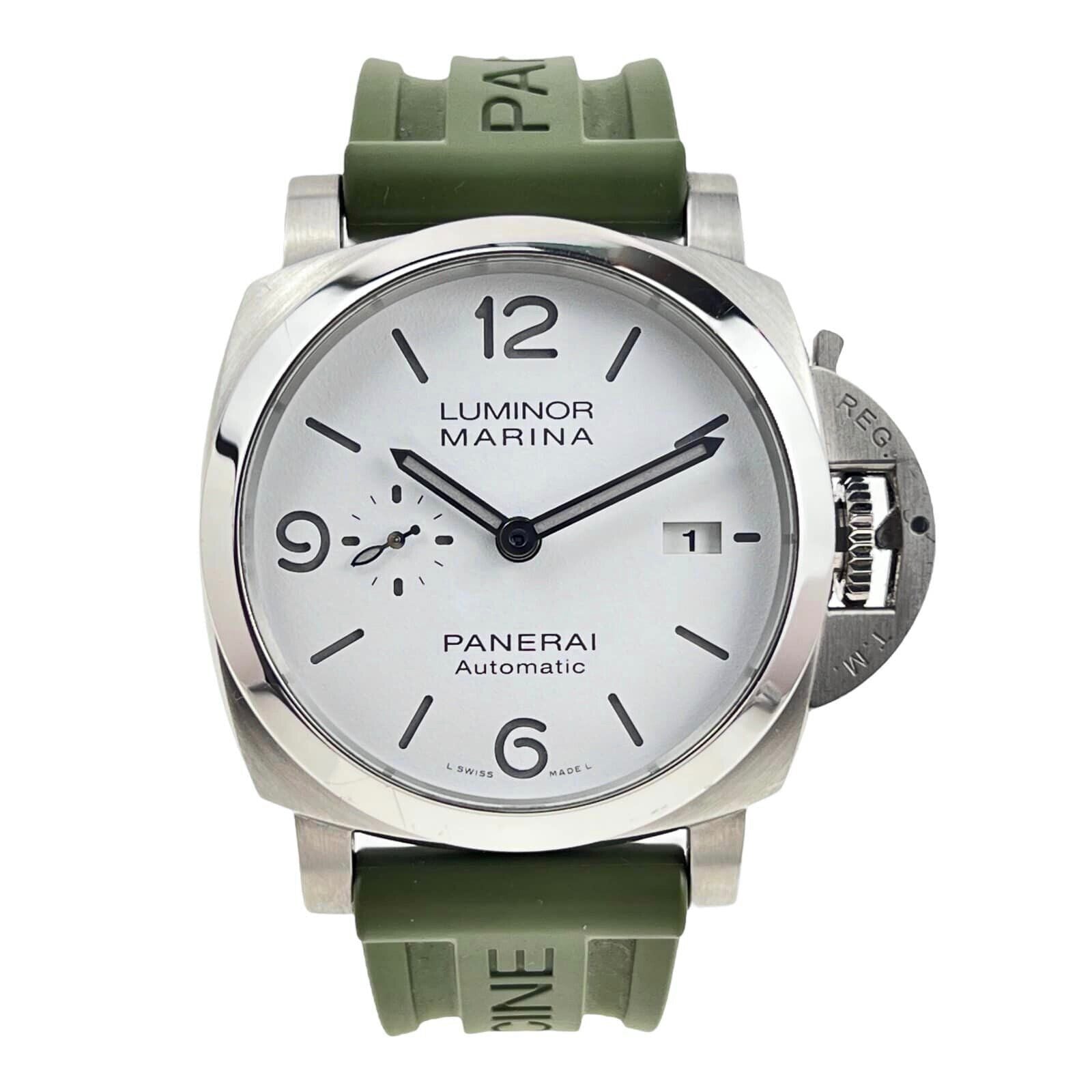 2022 Panerai Luminor Marina White Dial Men's Automatic Date Watch PAM01314 B&P