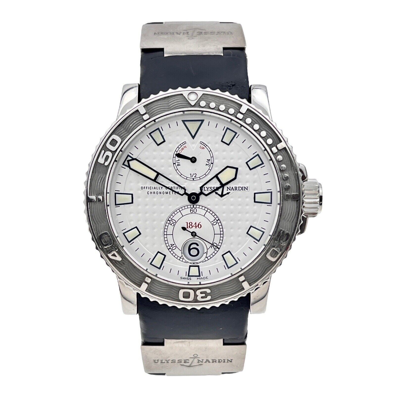 Ulysse Nardin Maxi Marine Stainless Diver Silver Dial 42mm Ref- 263-33 W/ Box