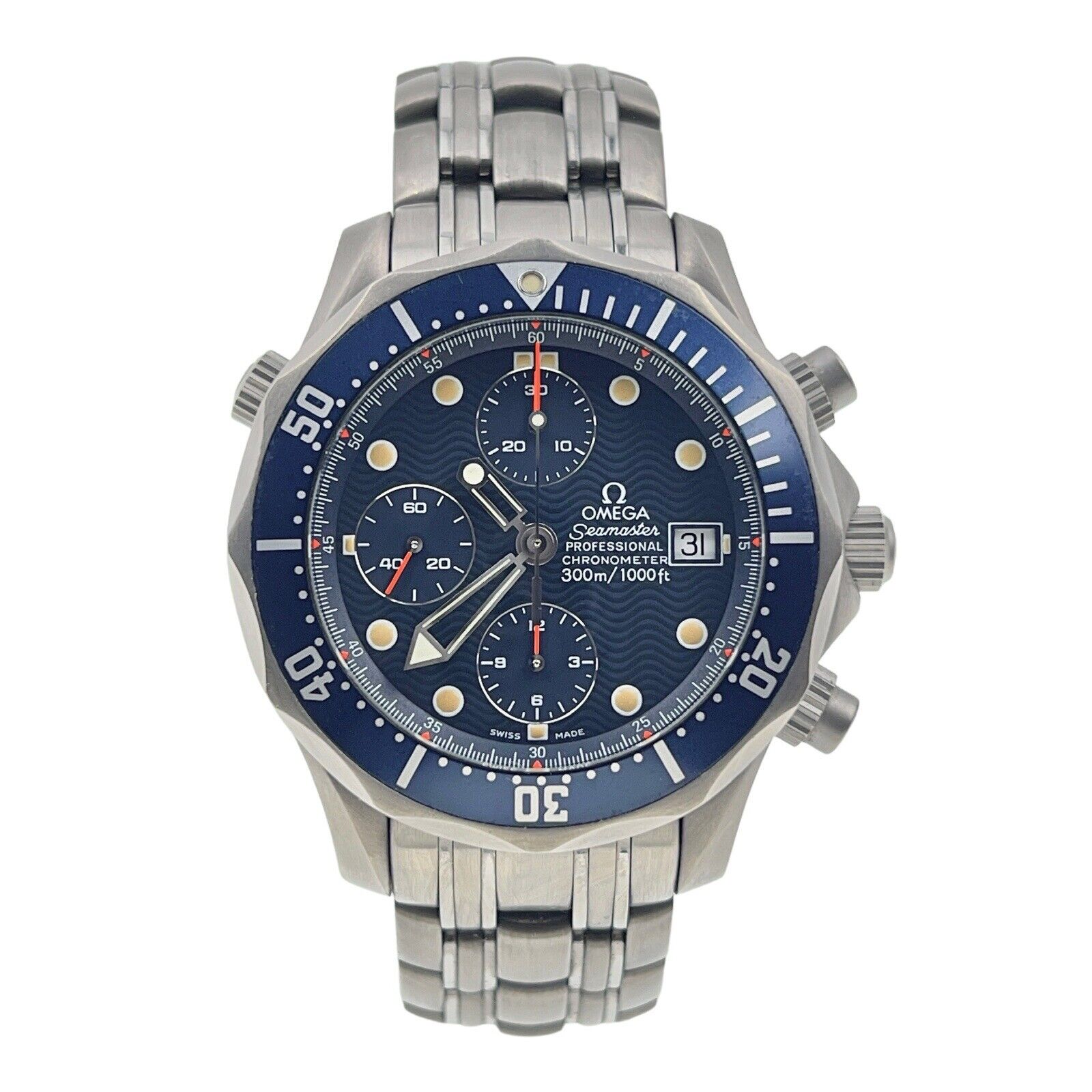 Omega Seamaster Titanium Blue Dial Automatic Men's Watch - Main Image