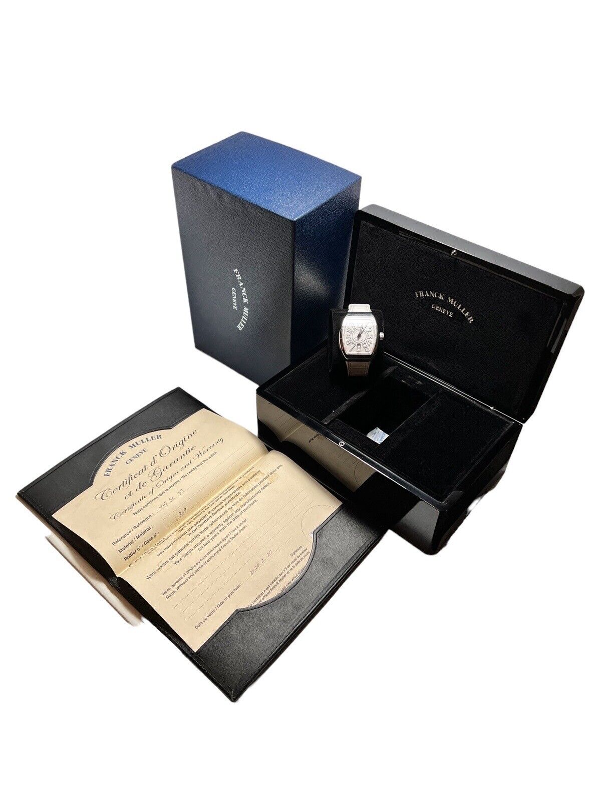 2020 Franck Muller Vanguard Automatic 45mm White Dial V45SCDT Box And Papers