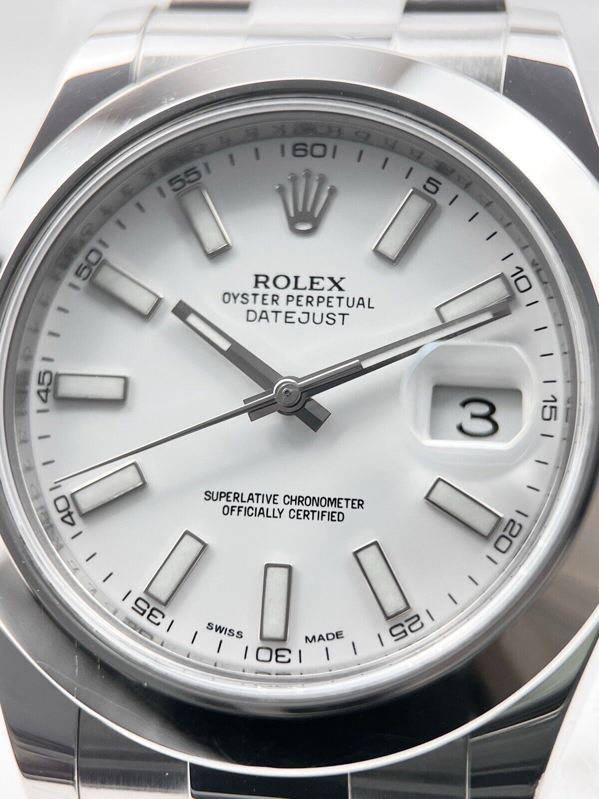 2014 Rolex Datejust II Automatic 41mm White Dial Watch 116300 - Box And Papers