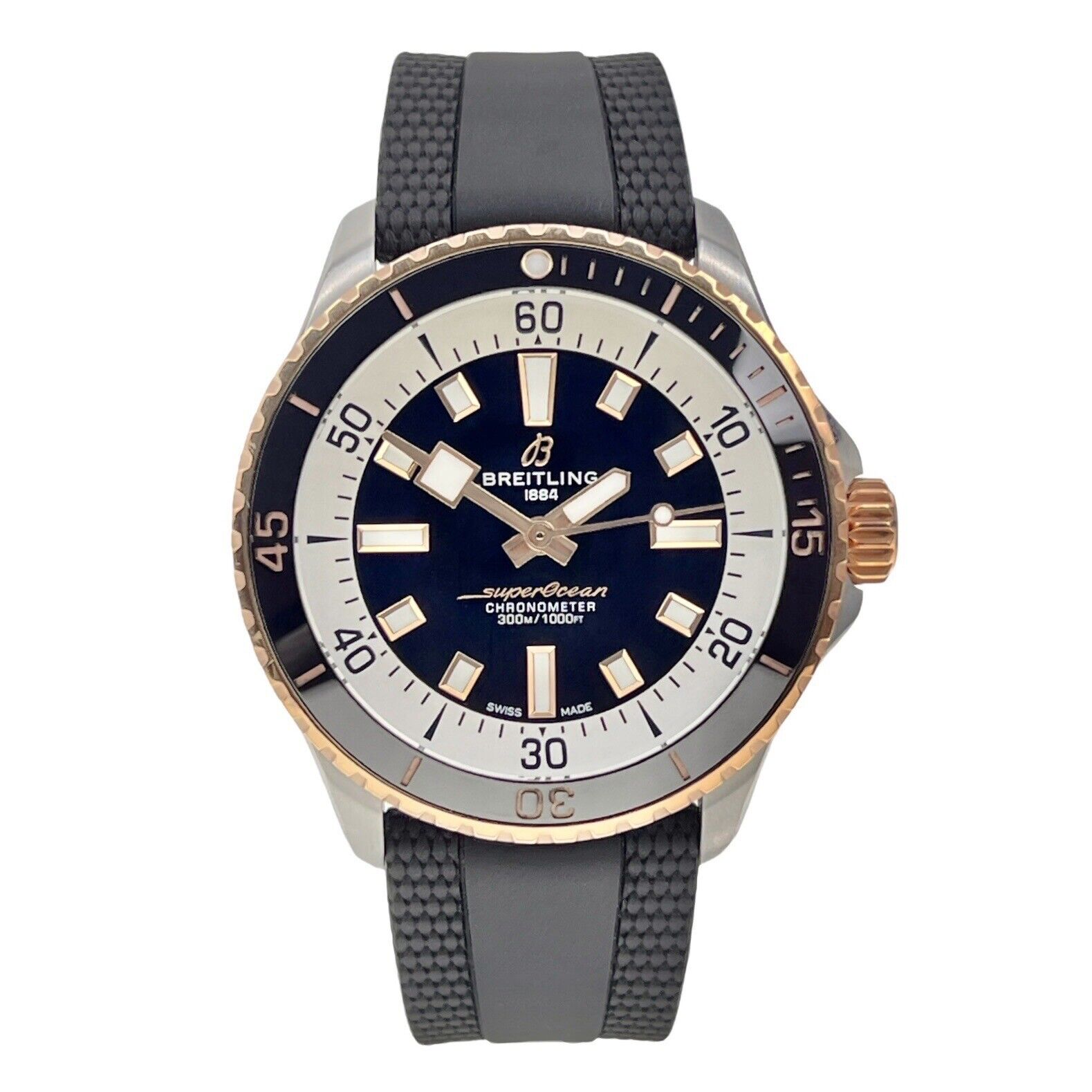 Breitling Superocean 42mm Two Tone Automatic U17375 Stainless And