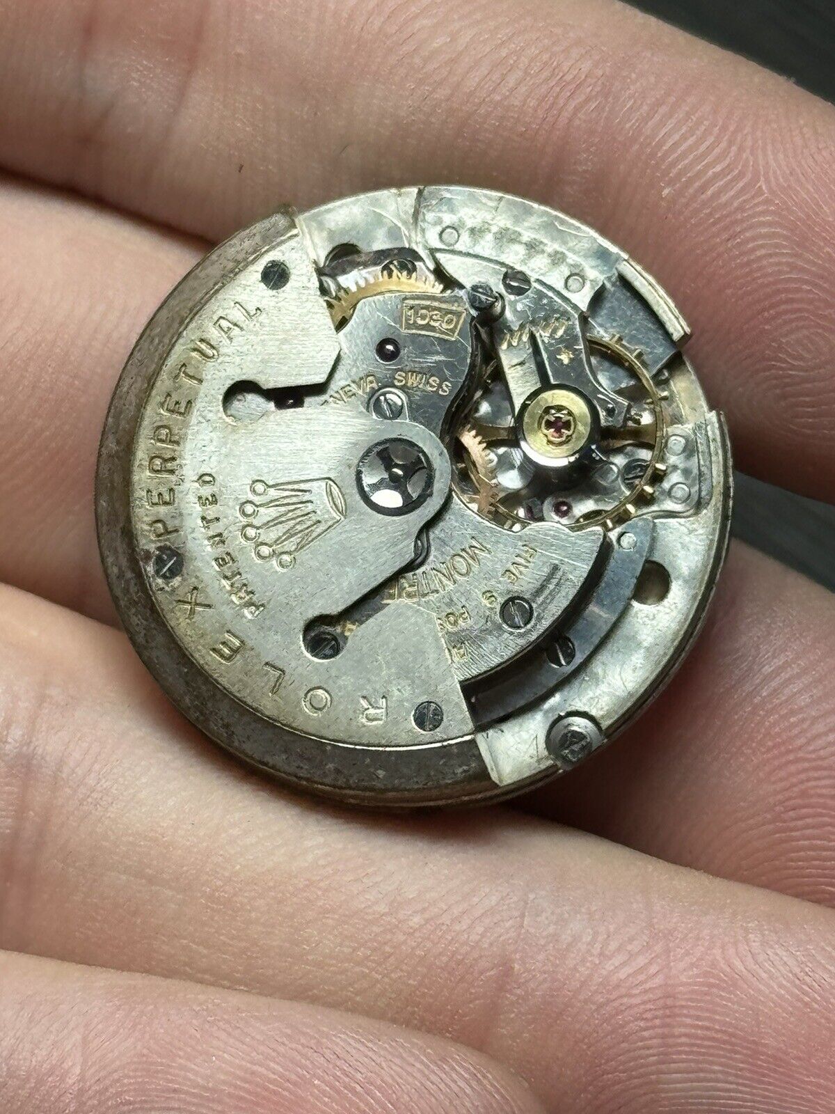 Vintage Rolex Oyster Perpetual Date Automatic Men Wristwatch Movement 1030 Runs