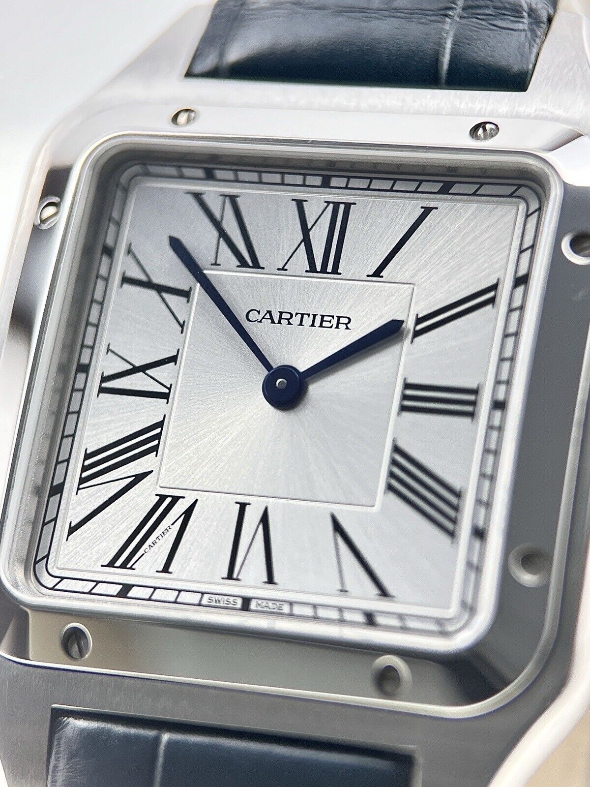 2023 Cartier Santos Dumont Quartz 42mm WSSA0022 Silver Dial - Box And Papers