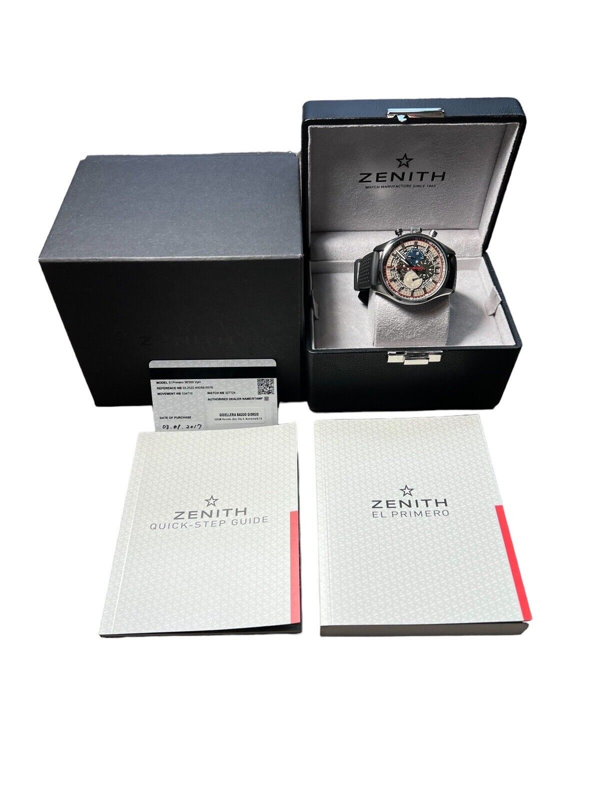 Zenith El Primero 03.2522.400 Chronograph  Skeleton Dial Automatic Men’s Watch