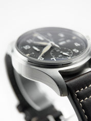 2021 IWC Pilot's Men's Black Dial Stainless Steel Leather Watch IW387903 - B/P