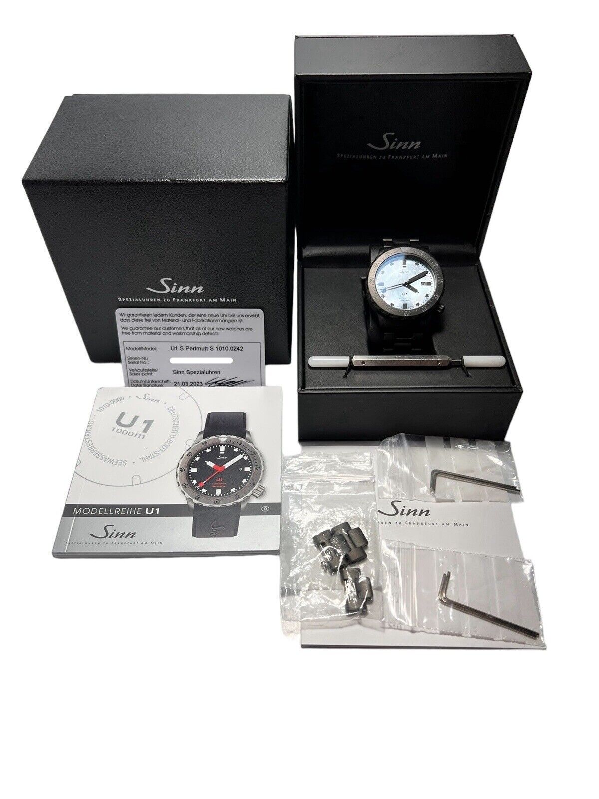 2023 Sinn U1 Automatic Watch 44mm Mother Of Pearl Dial U1 MOP - Box And Papers