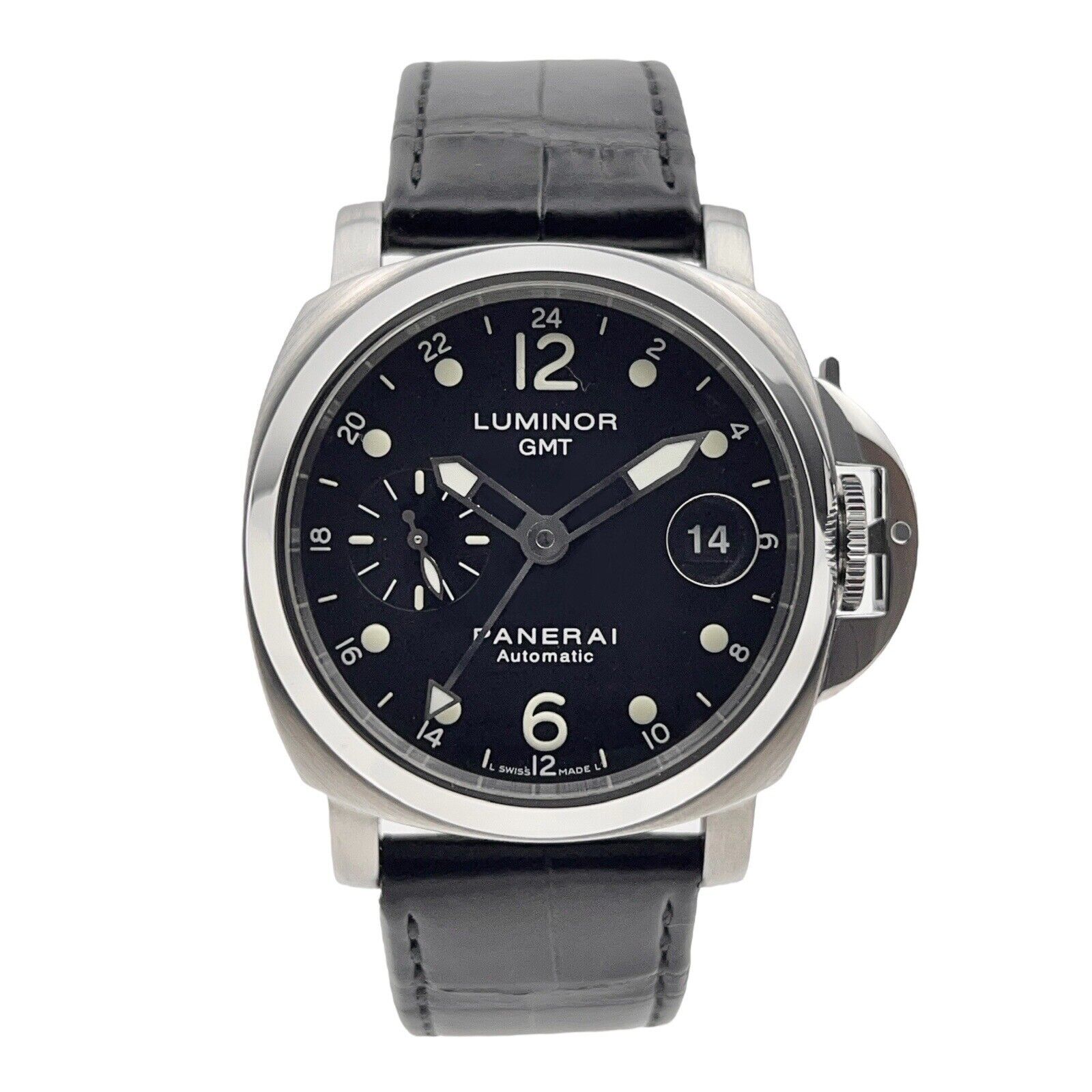 Panerai Luminor GMT Date Automatic PAM00159 Men s Black Dial Watch