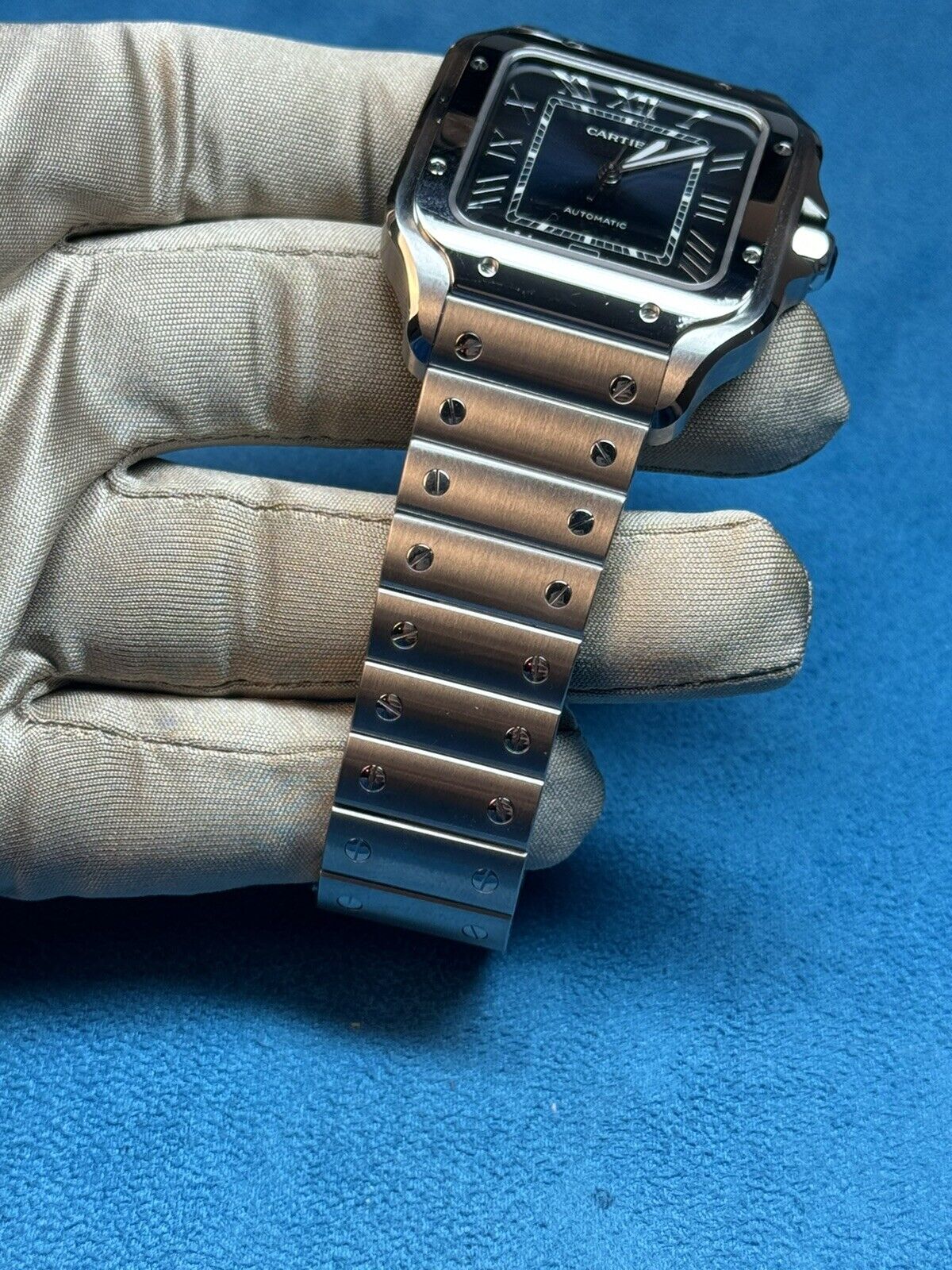 2021 Cartier Large Santos 40mm Blue Dial WSSA0030 Stainless Steel - B/P