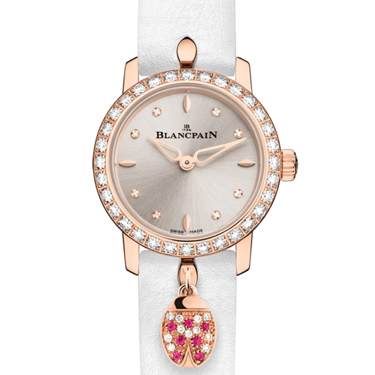 Blancpain Ladybird Ultraplate Champagne Red Gold Diamond Ladies Watch - 0063C 2987 63A