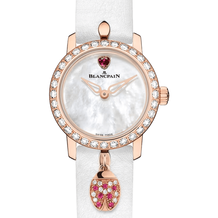 Blancpain Ladybird Ultraplate Mother of Pearl Red Gold Diamond Ladies Watch - 0063D 2954 63A