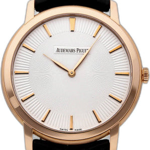 Audemars Piguet Jules Audemars Extra-Thin 41mm Silver Index Rose Gold Leather | 15180OR.OO.A102CR.01