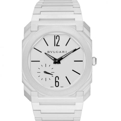 Bvlgari Octo Finissimo Automatic Silver Dial Platinum Microrotor Men's Watch