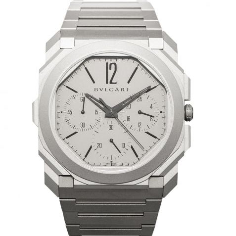 Bvlgari Octo Finissimo Chronograph Automatic Grey Dial Titanium Men's Watch