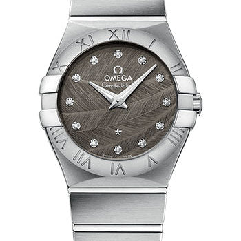 Omega Constellation Quartz Watch - 27 mm Steel Case - Grey Dial - 123.10.27.60.56.001