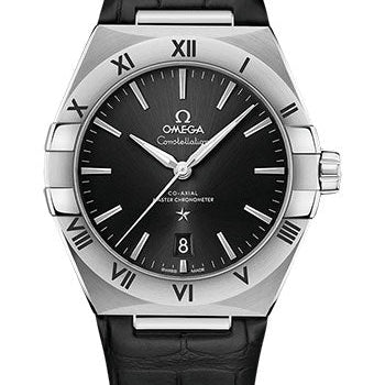 Omega Constellation OMEGA Co-Axial Master Chronometer - 39 mm Steel Case - Black Dial - Black Leather Strap - 131.13.39.20.01.001