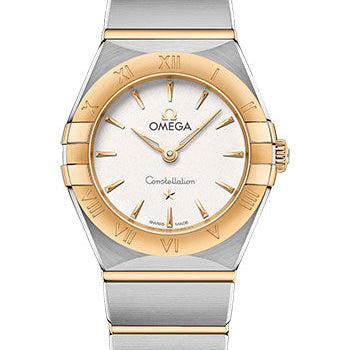 Omega Constellation Manhattan Quartz Watch - 25 mm Steel And Yellow Gold Case - Crystal White Silvery Dial - 131.20.25.60.02.002