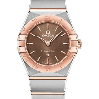 Omega Constellation Manhattan Quartz Watch - 25 mm Steel And Sedna Gold Case - Brown Dial - 131.20.25.60.13.001
