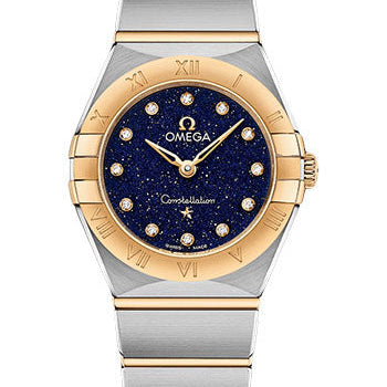 Omega Constellation Quartz - 25 mm Steel And Yellow Gold Case - Blue Glass Diamond Dial - 131.20.25.60.53.001