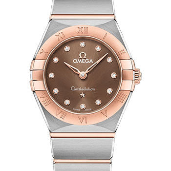 Omega Constellation Manhattan Quartz Watch - 25 mm Steel And Sedna Gold Case - Brown Dial - 131.20.25.60.63.001