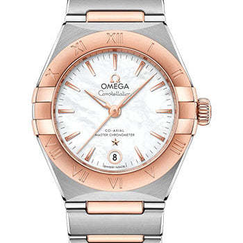Omega Constellation Manhattan Co-Axial Master Chronometer Watch - 29 mm Steel And Sedna Gold Case - Mother-Of-Pearl Dial - 131.20.29.20.05.001