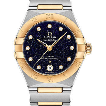 Omega Constellation Omega Co-Axial Master Chronometer - 29 mm Steel And Yellow Gold Case - Blue Glass Diamond Dial - 131.20.29.20.53.001