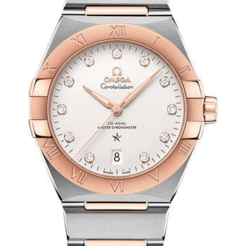 Omega Constellation OMEGA Co-Axial Master Chronometer - 39 mm Steel And Sedna Gold Case - Silvery Diamond Dial - 131.20.39.20.52.001